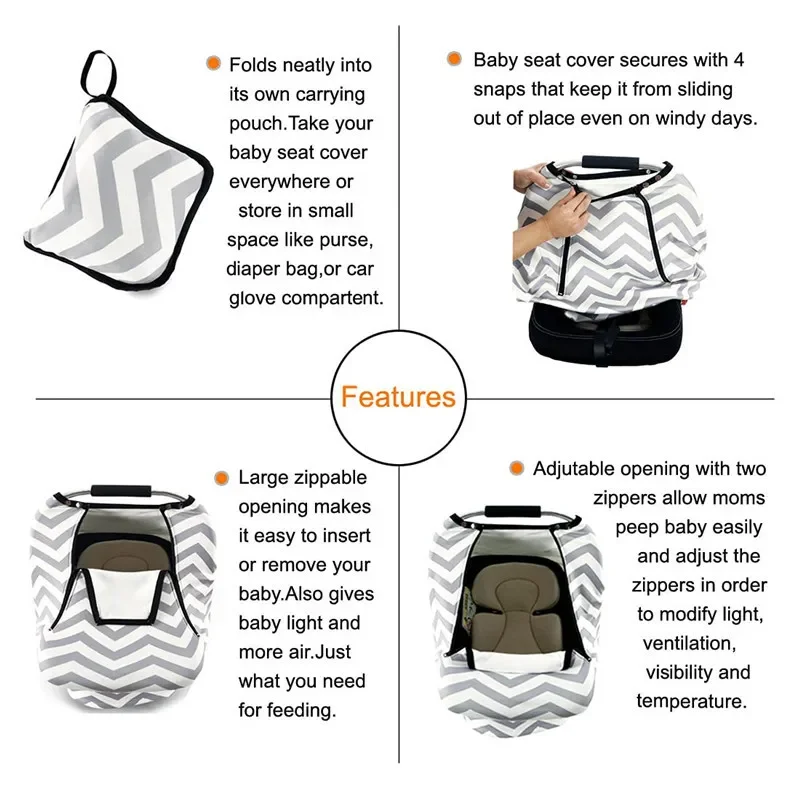Baby Basket Cover Warmer Car Seat Cover Stroller Feeding Towel Child Vehicle Cloth Soft Comfortable Breathable