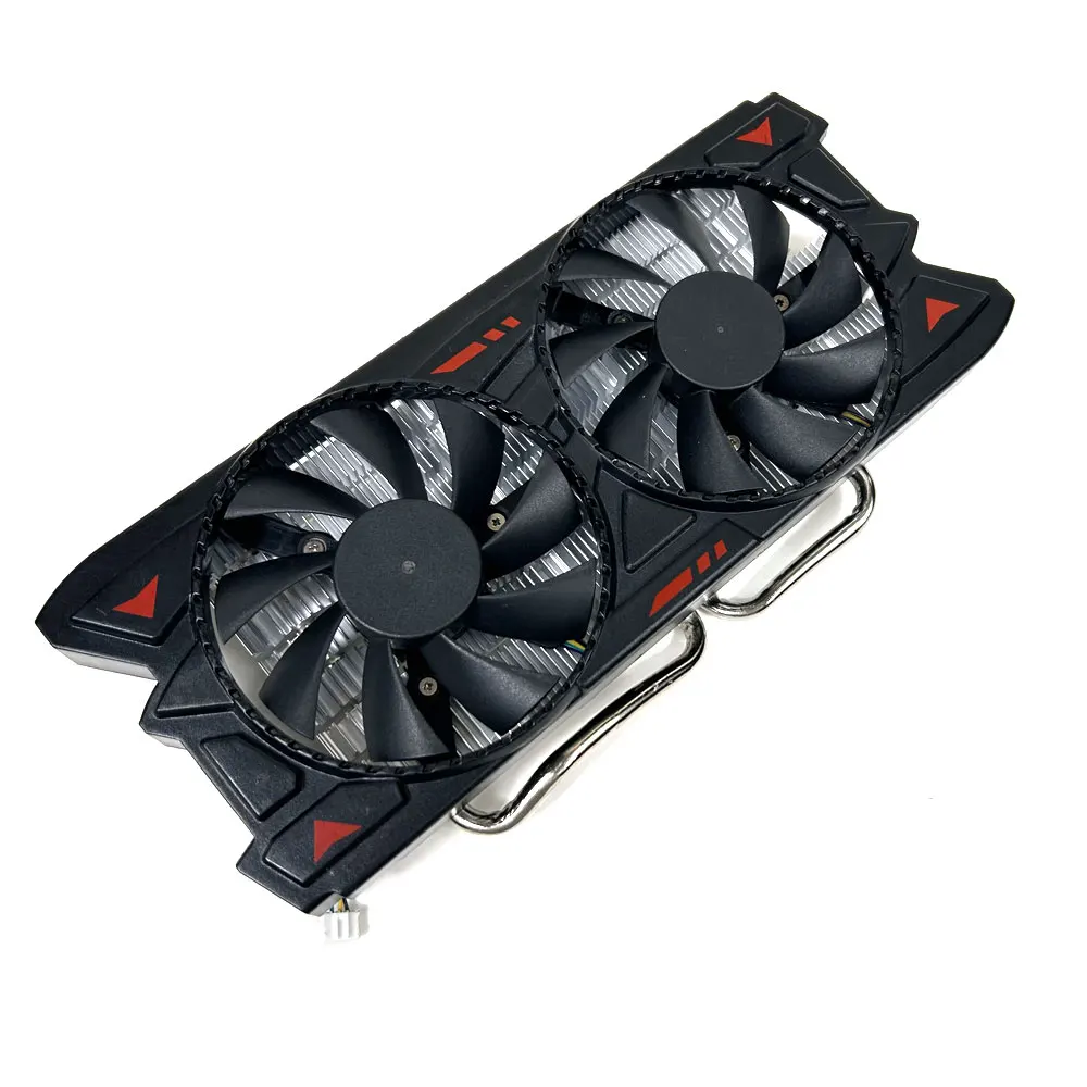 Cpu Gpu Fan para Amd Radeon Dissipador de Calor Tubos de Cobre rx 590 580 Tamanho 53 mm 53 mm Passo de Furos 590 - Imagem 3