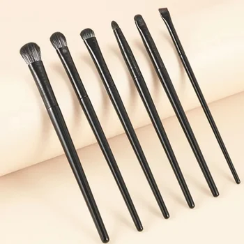 Set di 6 Pennelli per il Trucco degli Occhi: Pennello Professionale Morbido per Ombretto e Contouring, Pennelli Piccoli per il Trucco Dettagliato degli Occhi, Pennello per il Viso