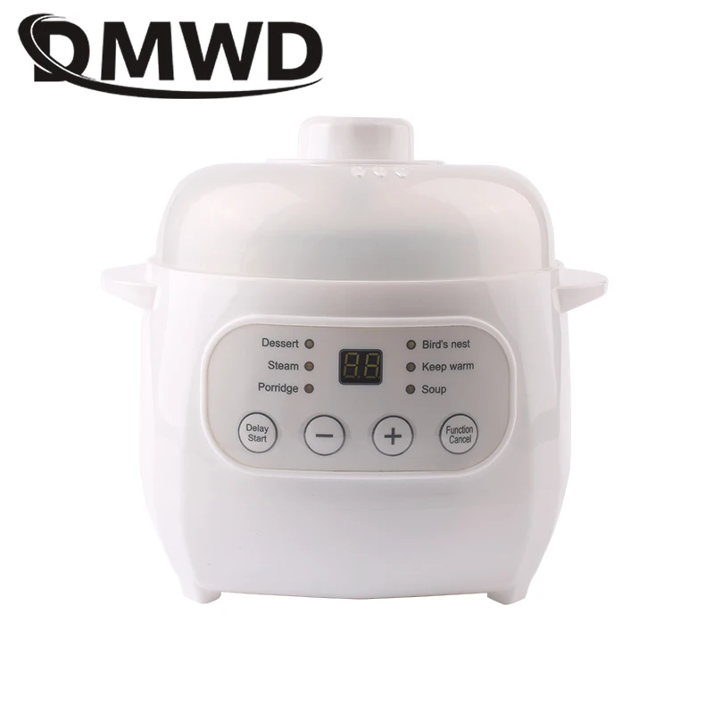 110V Electric Slow Cooker Food Steamer Ceramic Pot Multifunction BirdNest Soup Stew Pregnant Tonic Baby Supplement Heater Warmer 3