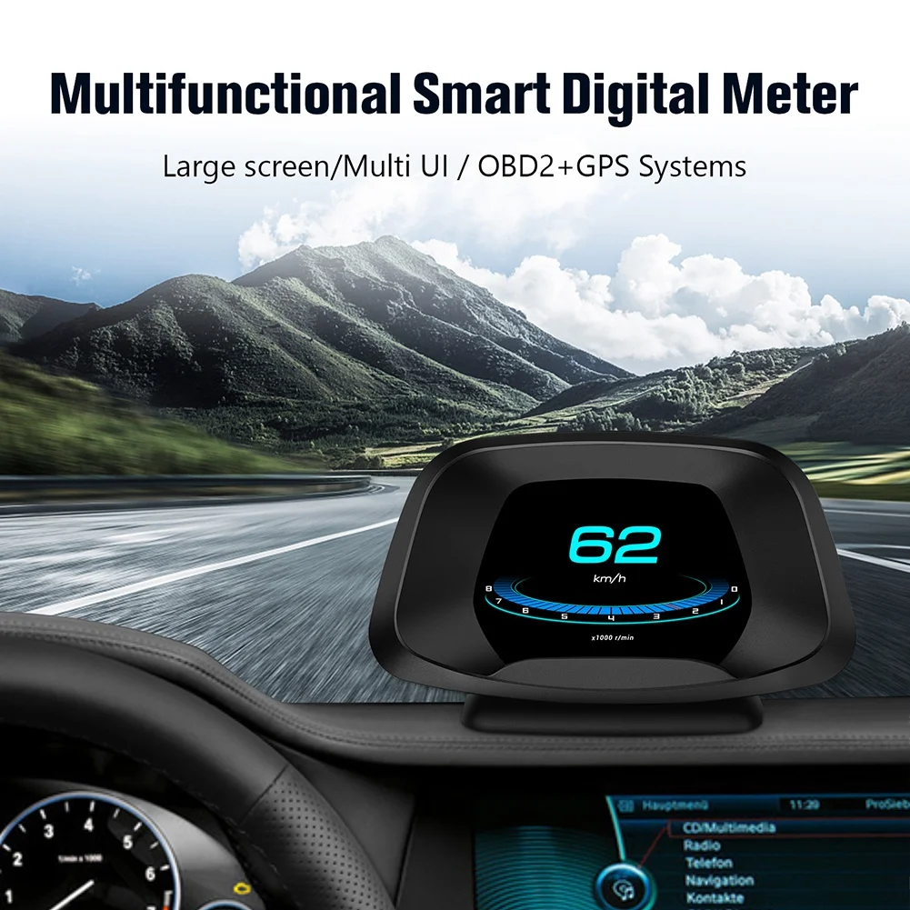 P19 HUD OBD2 GPS  ÷ Ʈ  ڵ ӵ,  溸,  ⸧ µ  ٱ