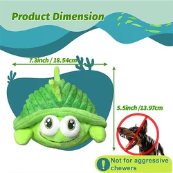 Rechargeable Interactive Pet Toy with Jumping Music and Squeaky Crinkle Ball (Turtle)