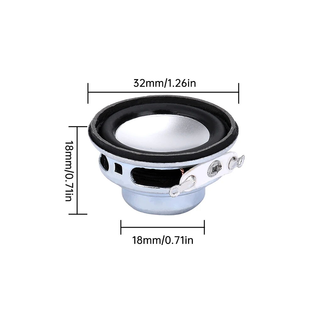 Audio Module Kit 32mm Inner Magnetic Subwoofer Small Speaker Mini Audio Speakers Portable Sound Speakers Audio Woofer Home TheaterLoudspeaker