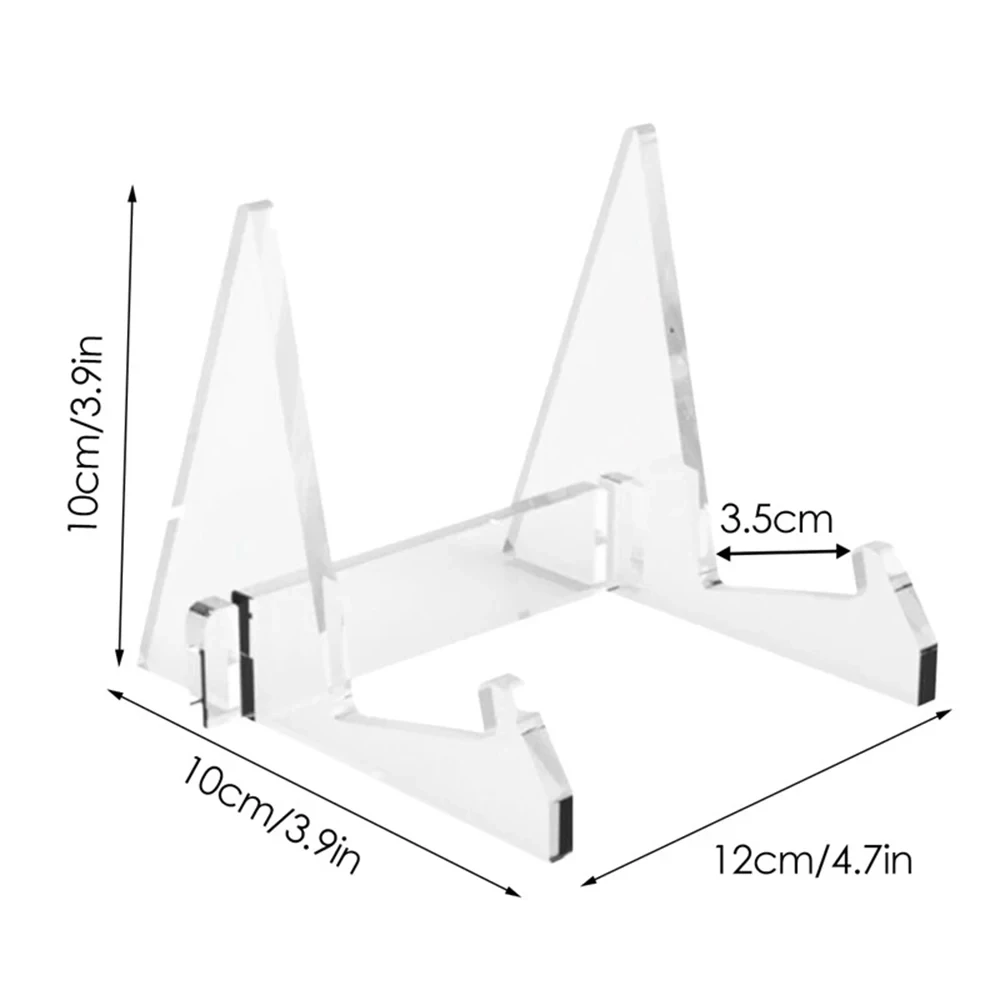 Acrylic Tablet Holder Book Recipe Book Shelf Magazine Holder Triangular Detachable Book Picture Frame CD Display Rack 4