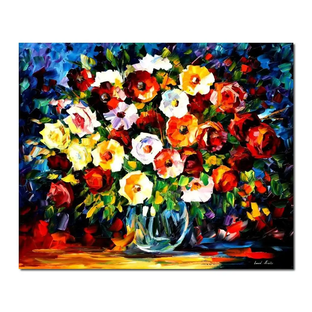 

Painting for sale Colorful oil paintings Canvas flowers of love Modern Wall Art Home Decor High quality Handpainted
