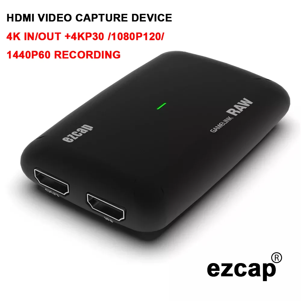 Video Capture Adapter USB 3.0 HD Game Capture Card Live Streaming Box Recording In 4K 30hz 1080P 120fps 60fps Audio Video Pass Through Ezcap321