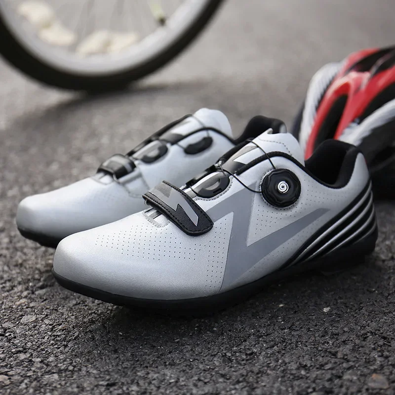 

Cycling Shoes with Rubber Sole Road Bike Shoes Men 's Breathable Road Sneakers Women Bicycle Mountain Spd Biking Footwear