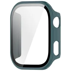 Durable PC+Tempered Glass Protective Case with Anti - Scratch Full Coverage Screen Protector (Dark Green)