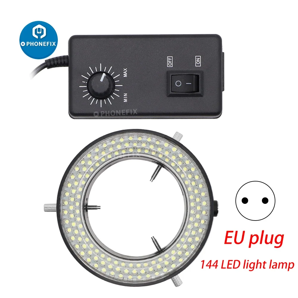 144 LED USB Adjustable Ring Light Industrial Microscope Lens Camera Light Stereo Microscope Magnifier Circle Source microscope lamp