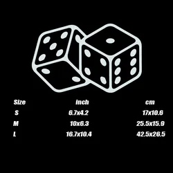 Vibrant Dice Stickers - Fun & Quirky Designs - S (WHITE)