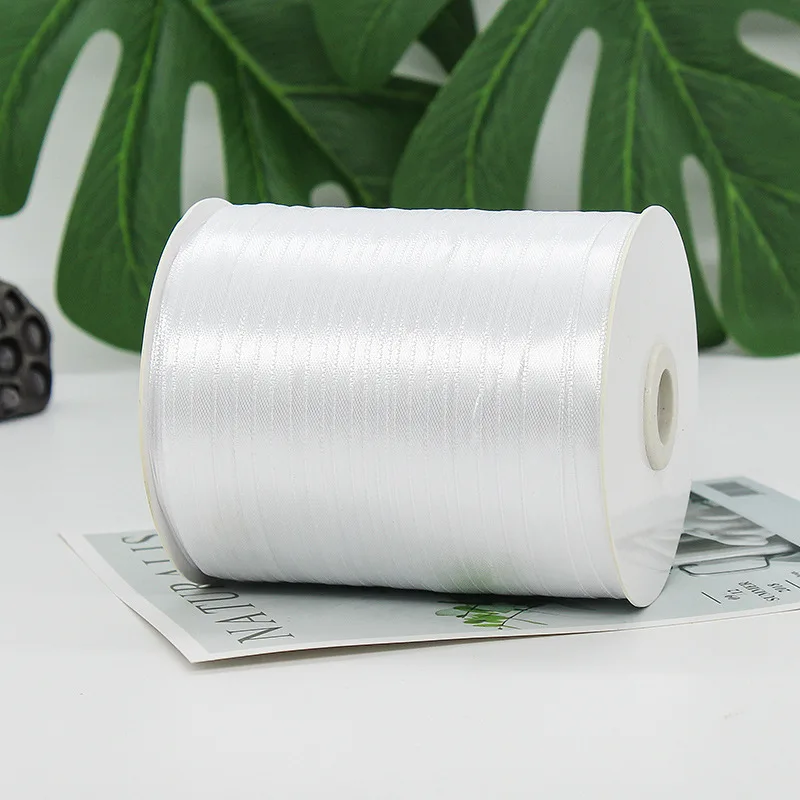 22meters/roll White Satin Ribbon Birthday Gift Packing Wedding Christmas Decorations