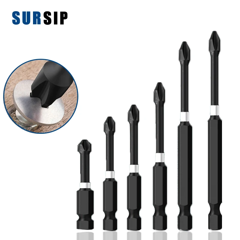 

5PCS Strong Magnetic Head Cross High Hardness Flashlight Drill Screw Electric Driver electric drill screw 25/50/60/70/90/ 150MM