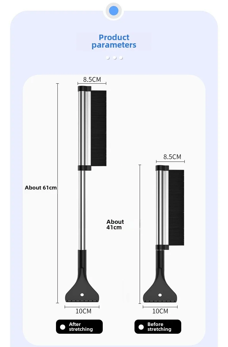 ALIWRAP 2-in-1-Auto-Eiskratzer, Windschutzscheiben-Schneebürste mit Schaufel, ausziehbar, für Winterfenster, Glas, Schneeentfernung, Abtauung, Reinigung – Detail 12