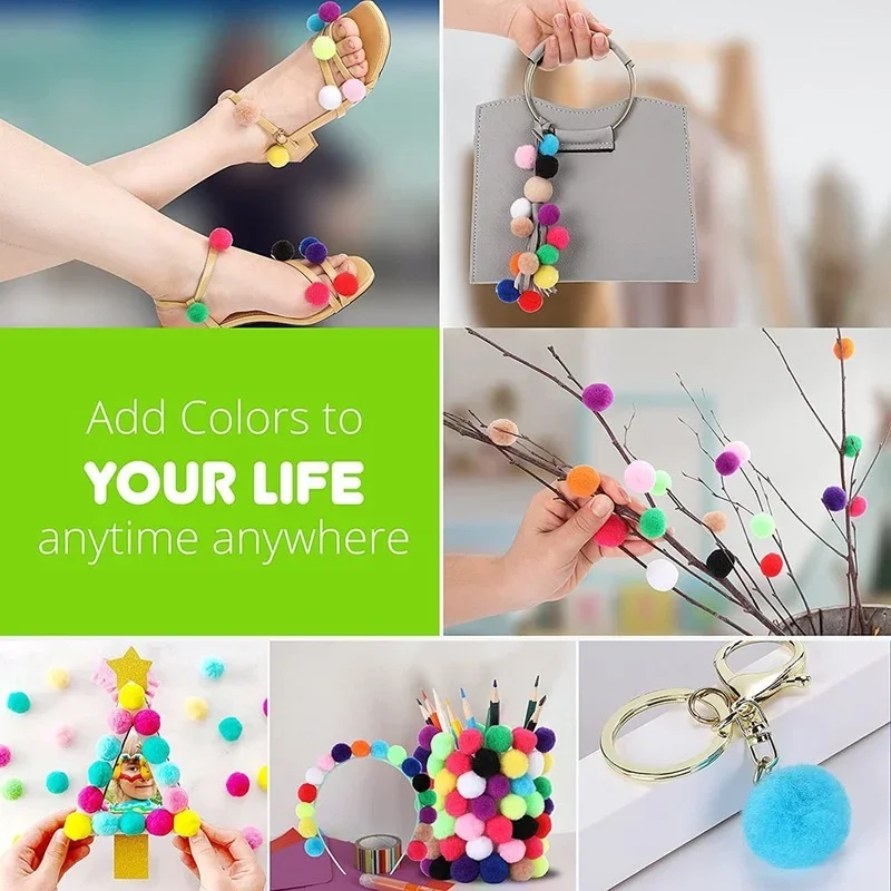 8-30MM Pom Poms Craft Supplies for DIY Decor