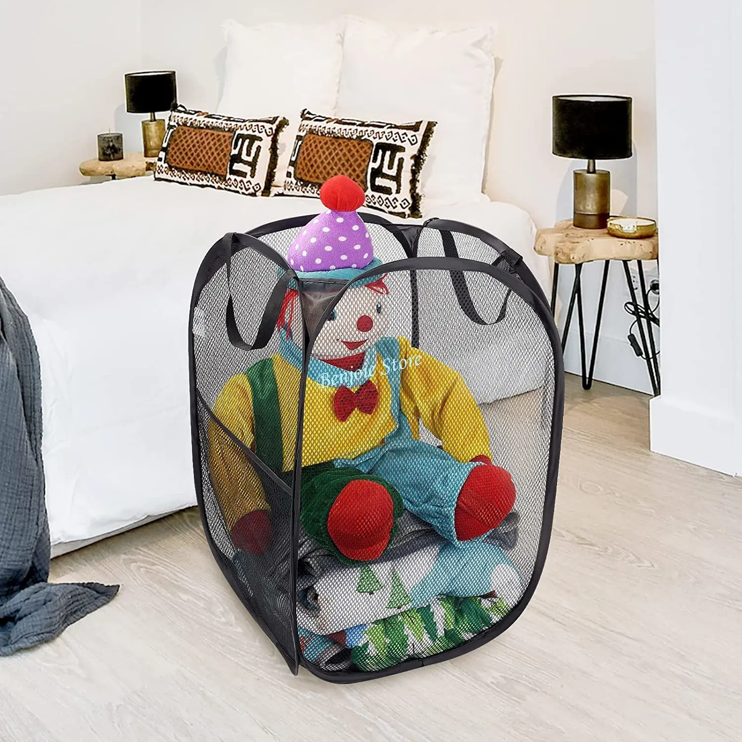 Mesh Dirty Laundry Basket Hamper Foldable Laundry Basket with Durable Handles Pop Up Clothes Storage Baskets laundry basket laundry hamper clothes basket