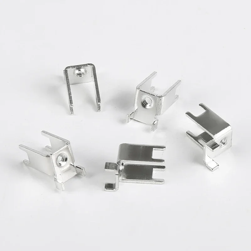 100pcs M3 Tensile PCB Welding Terminal PCB74 U Hardware 4Pin Mounting Seat Stamped Copper Terminal