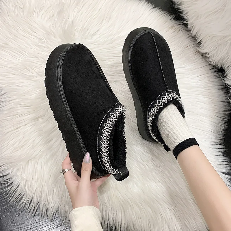 Winter Warm Thick Bottomless Heelless Half Slippers with Cotton Shoes, Tailor-made Suits for You