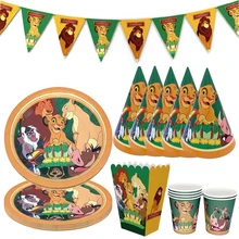 

Lion King Disposable Tableware Lion King Theme Paper Plates Cups Napkins Tablecloths Starws Birthday Party Decorations Kids
