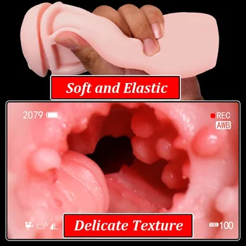 Male Masturbators for Men Vagina Vacuum Pocket Pussy Vaginator Endurance Exercise Masturbation Sex Toys No Vibrator Masturb Cup 3