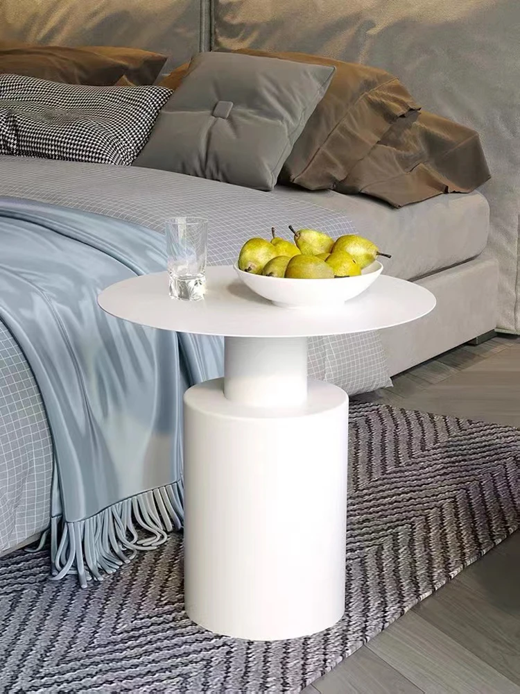 Luxury modern bedside table living room small coffee table creative round Simple coffee bedside