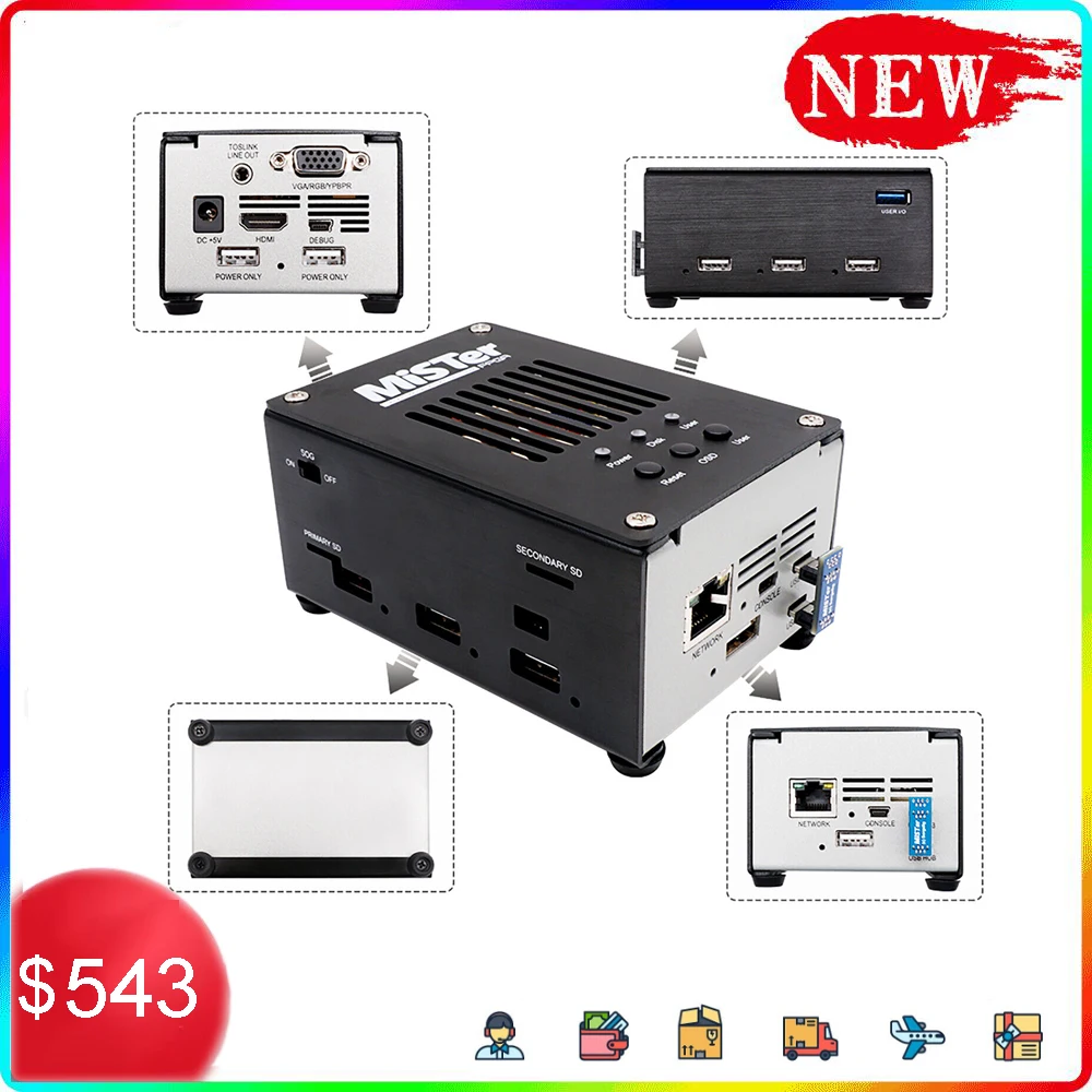 MiSTER-FPGA Core Control Terasic DE10-Nano Main Board, caixa