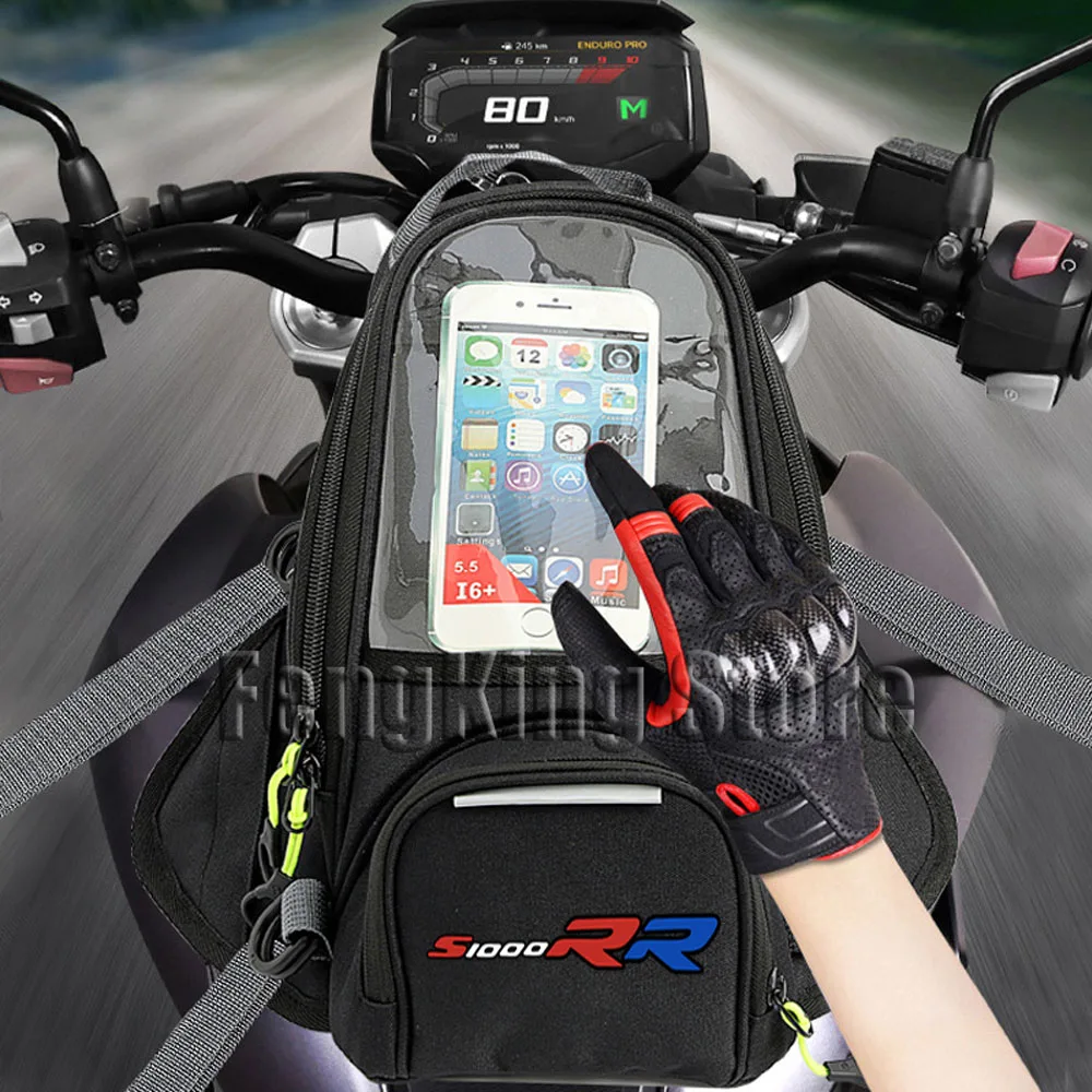 대형 스크린 내비게이션 연료 탱크 가방, BMW S1000RR S 1000RR 오토바이 마그네틱 라이딩 백