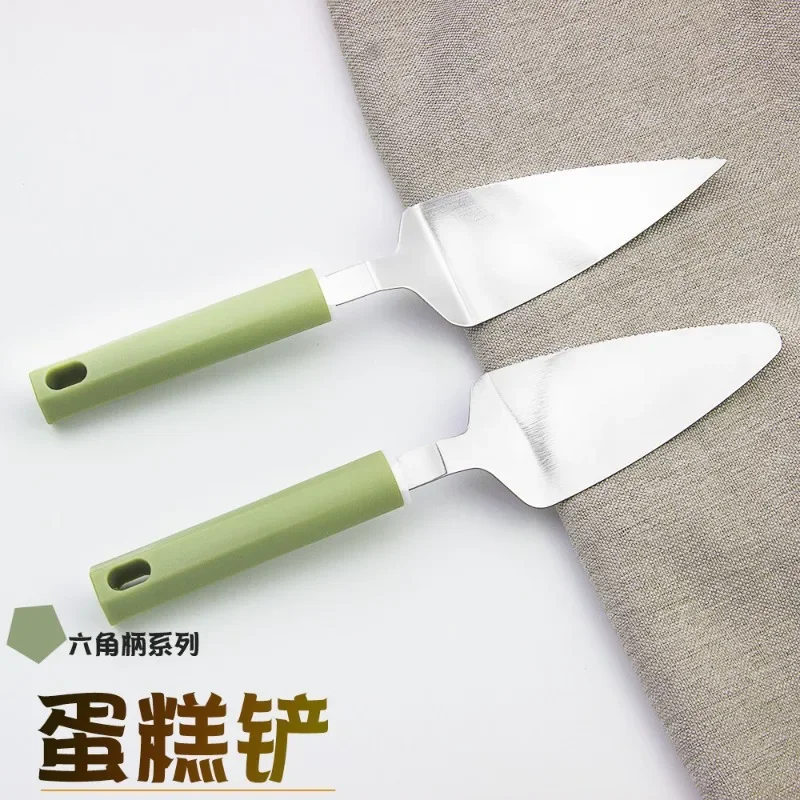 

Новая лопатка из нержавеющей стали для пиццы, лопатка для пирожных, переносной треугольный шпатель для пиццы, двойной Круглый Шпатель для пиццы