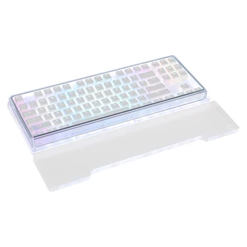 Geekria 아크릴 키보드 손목 받침대, 텐키리스 (TKL) 80% 컴팩트 87 키 키보드, 인체 공학적 손목 받침대 호환