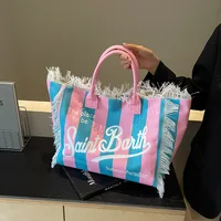 Sac fourre-tout à bandoulière grande capacité, élégant et tendance, design enveloppe, en toile, sans marque 2