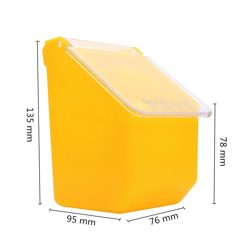 1 Pc Bird Feeder Bird Cage Hanging Feeding Box With Lid Pigeon Parrot Quail Feeding Water Hanging Box Accessories Pet Supplies