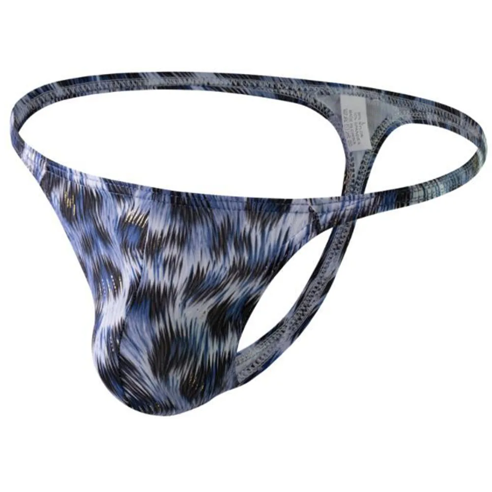 Men's Sexy Leopard T-Back Swimsuit G-string Thong Bikini Underwear Low Waist Male Pouch Gay Panties Nightwear Gays Clothes New