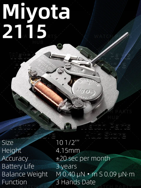 Watch Miyota 2115 Battery Battery Quartz Automatic Movement