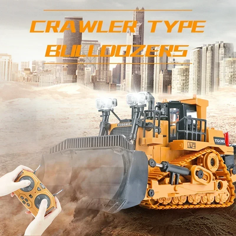 Remote Controlled Excavator Alloy Engineering Car Boy Bulldozer Remote Controlled Car Truck Toys 2.4G Toys Children's Car Gifts 4