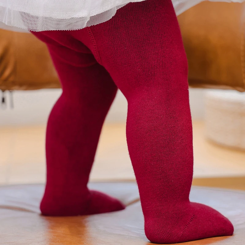 Girls pantyhose for baby girls elastic waist solid color