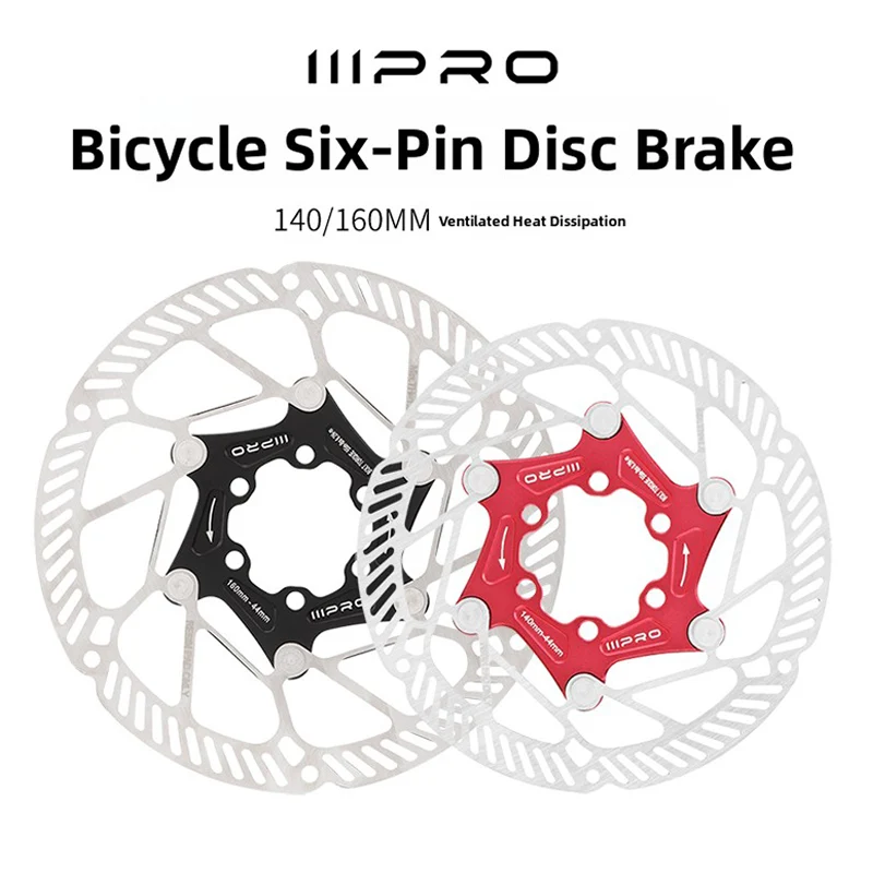 IIIPRO Fahrradbremsscheibe 140 mm 160 mm 180 mm Fahrrad-Scheibenbremsscheibe Wärmeableitung Fahrrad schwimmender Rotor Rennrad MTB-Rotoren – Detail 1