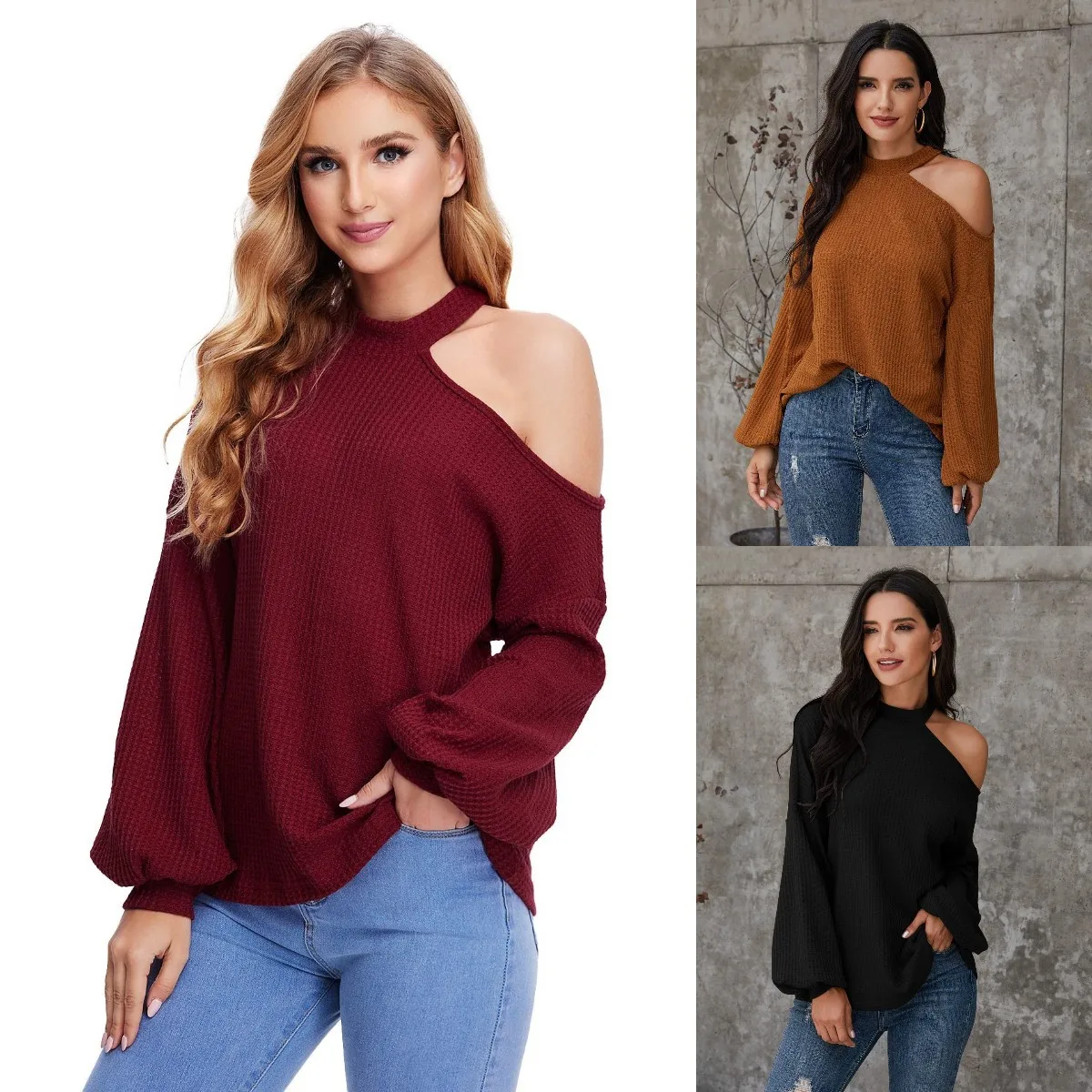 

Oversize Women Cross Halter Sweaters 2022 Spring Fashion Ladies Elegant Knitted Pullovers Female Knitwear Soft Girls Chic Tops