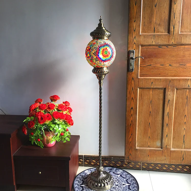 

Средиземноморский ретро гостиная спальня бар романтическая индивидуальная ручная работа с одной головкой глазурованная пористая лампа