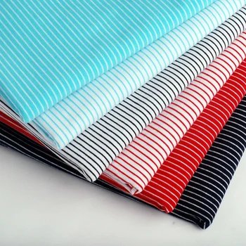 wide 1mm stripe 100% cotton knitting elastic fabric DIY sewing clothing cloth 165cm wide 100% tissu hometextile tela sewing 1