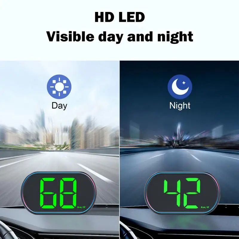 HD 자동차 헤드업 디스플레이, 3.2 인치 LED 스크린 HUD 프로젝터, 디지털 속도계, 플러그 앤 플레이, OBD2 GPS 헤드업 디스플레이