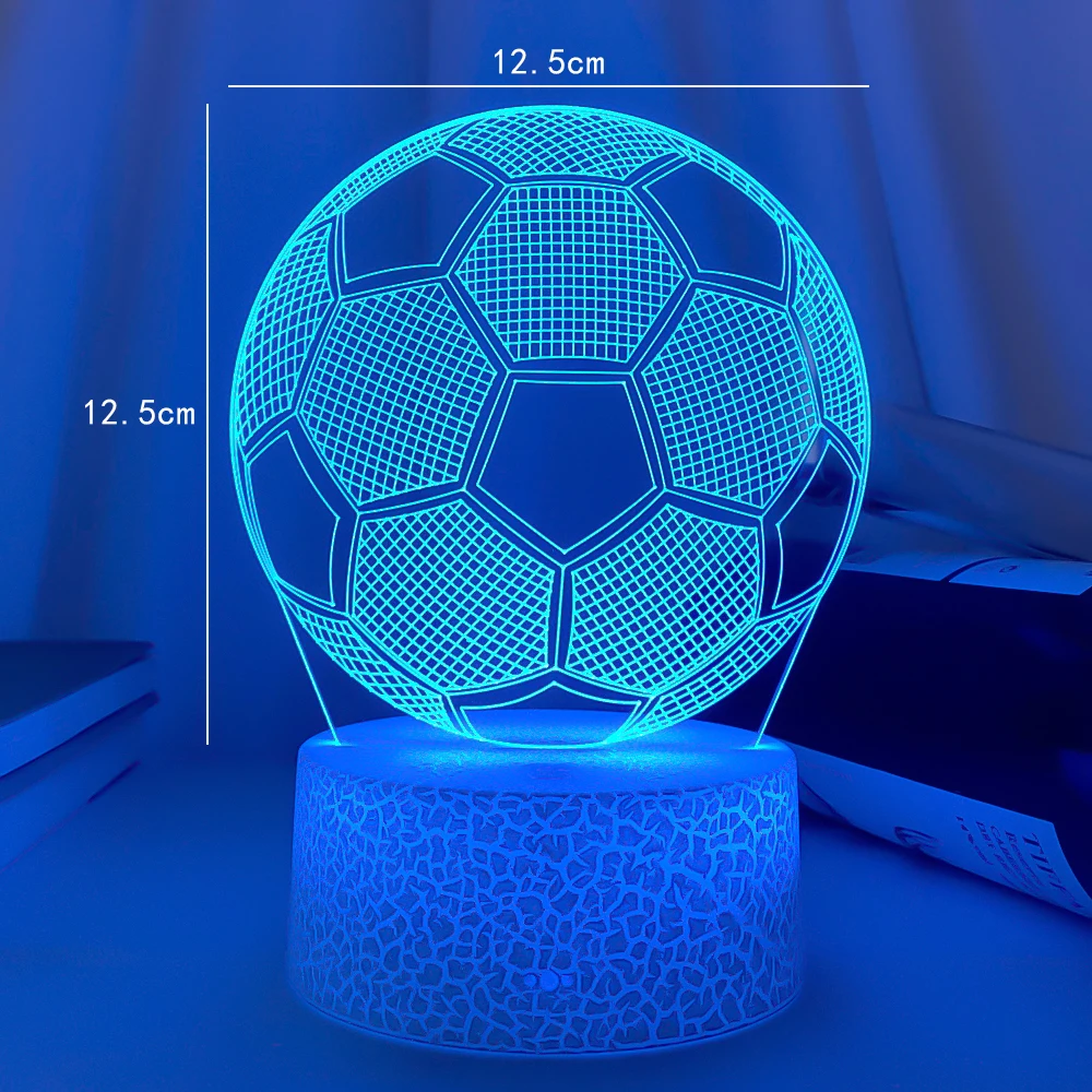 1 Peça Jogador De Futebol Chutando Ação 3d Lâmpada De Luz Noturna Com 16  Cores Mudando Base Rachada Ou 7 Cores Mudando Base Preta Para Sala De  Estar, Quarto Presente Criativo Para