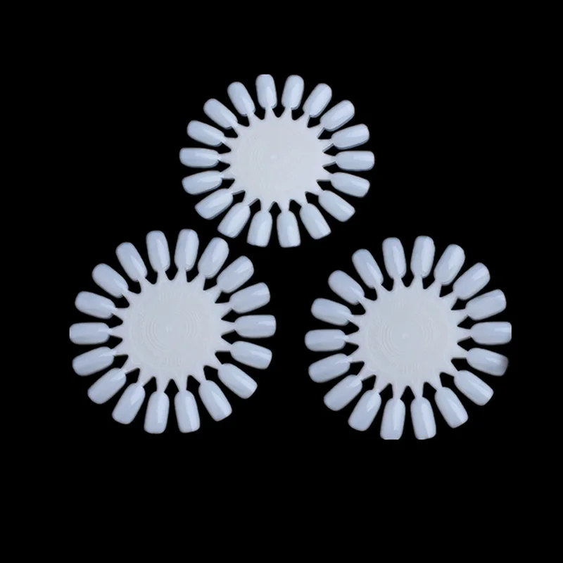 5 Pezzi Punte Per Unghie Smalto Colla Display Ruota Display Pratica Bastoncini Manicure Swatches Natura Trasparente Smalto Falso Fan Stand Tips