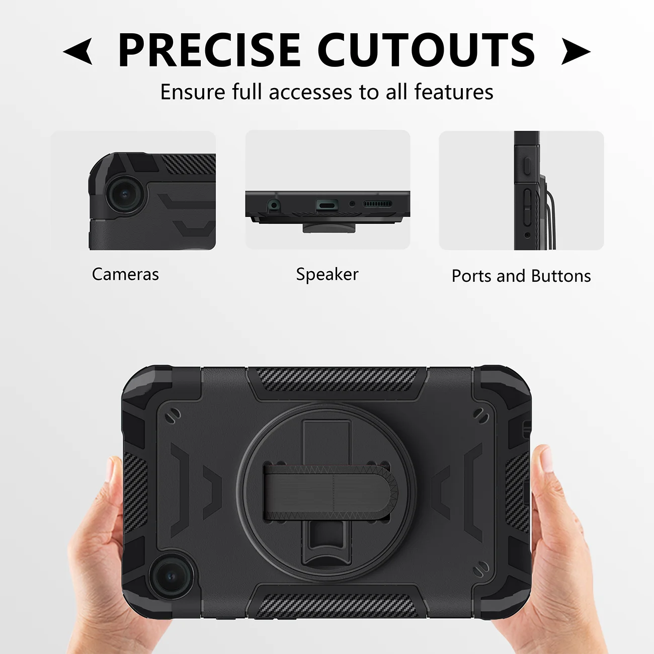 Heavy Duty Shockproof Tablet Case with Stand and Shoulder Strap