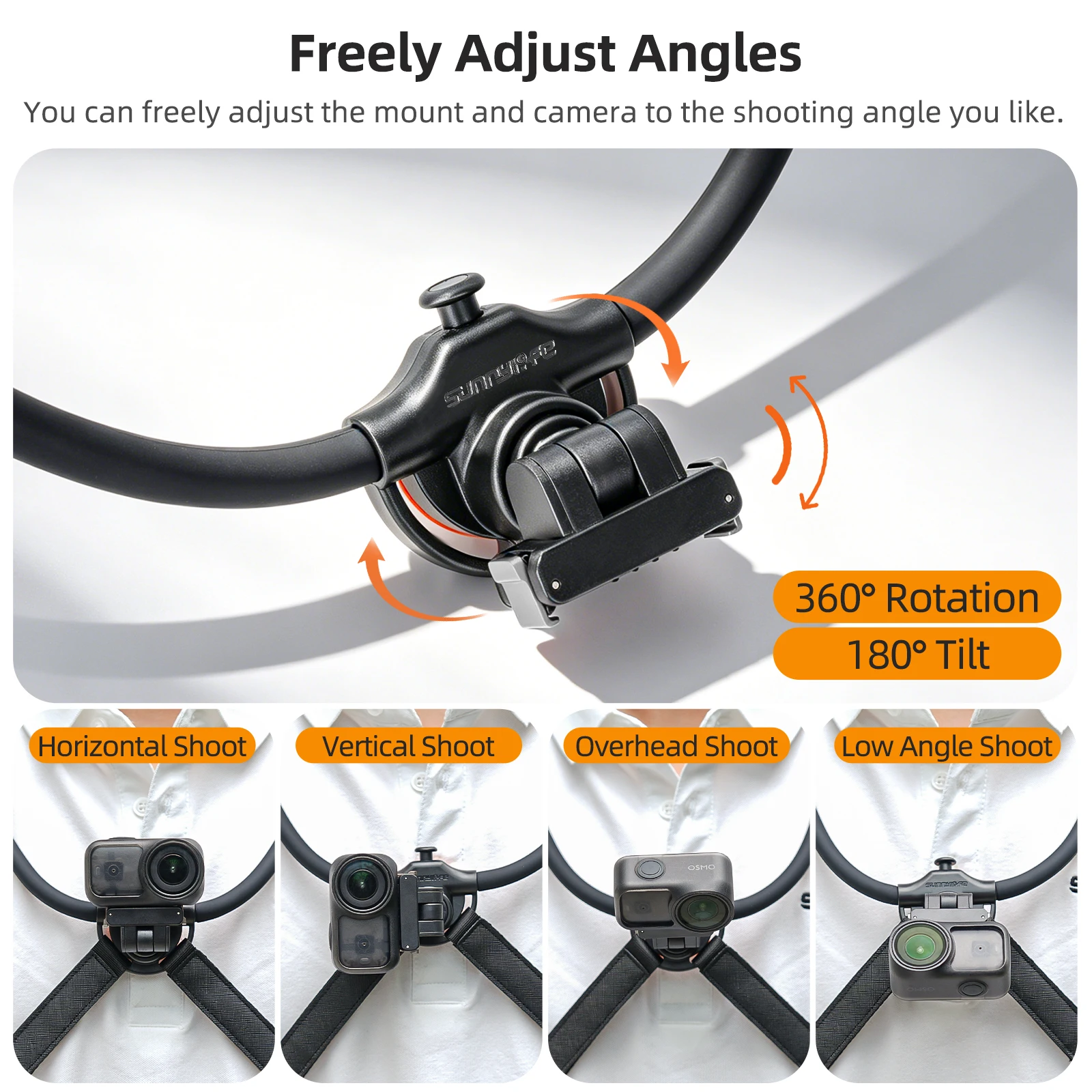 Ergonomic Magnetic Neck Strap with Adjustable Quick Release Mount
