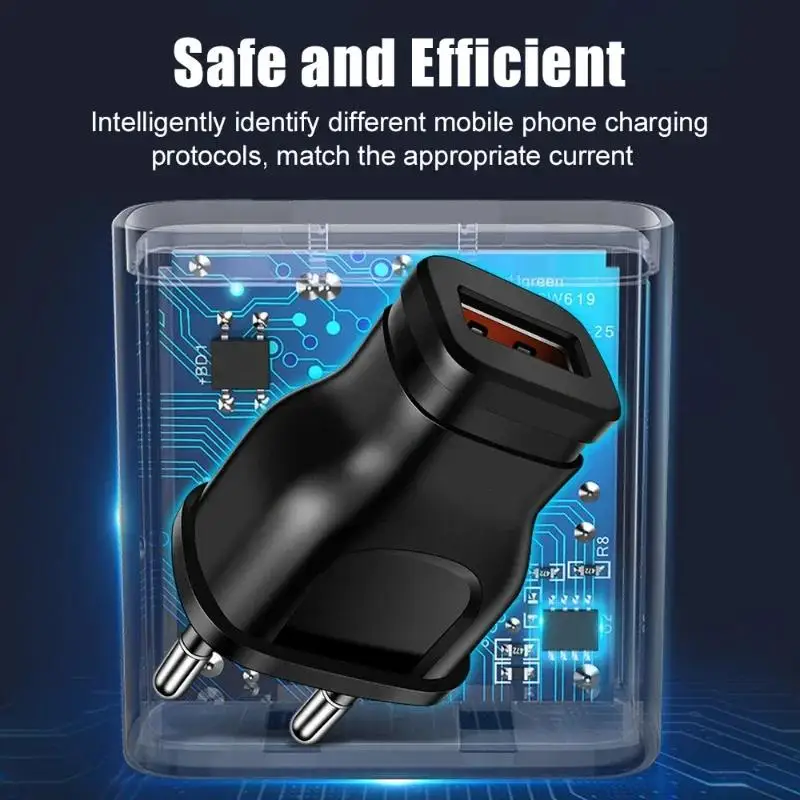 Mobile Phone Chargers AC 5V 1A USB Charger Mini Power Adapter Travel Wall Charger US EU Plug For iPhone Huawei Realme Redmi OPPO - 3