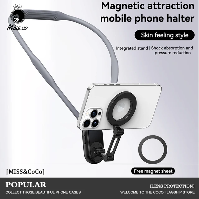 Neck Mount Magnetic Phone Clip 360° Rotation POV Phone Hold for Iphone 17 16 15 14 13 12 11 For SAMSUNG HUAWEI Phone Accessories 1
