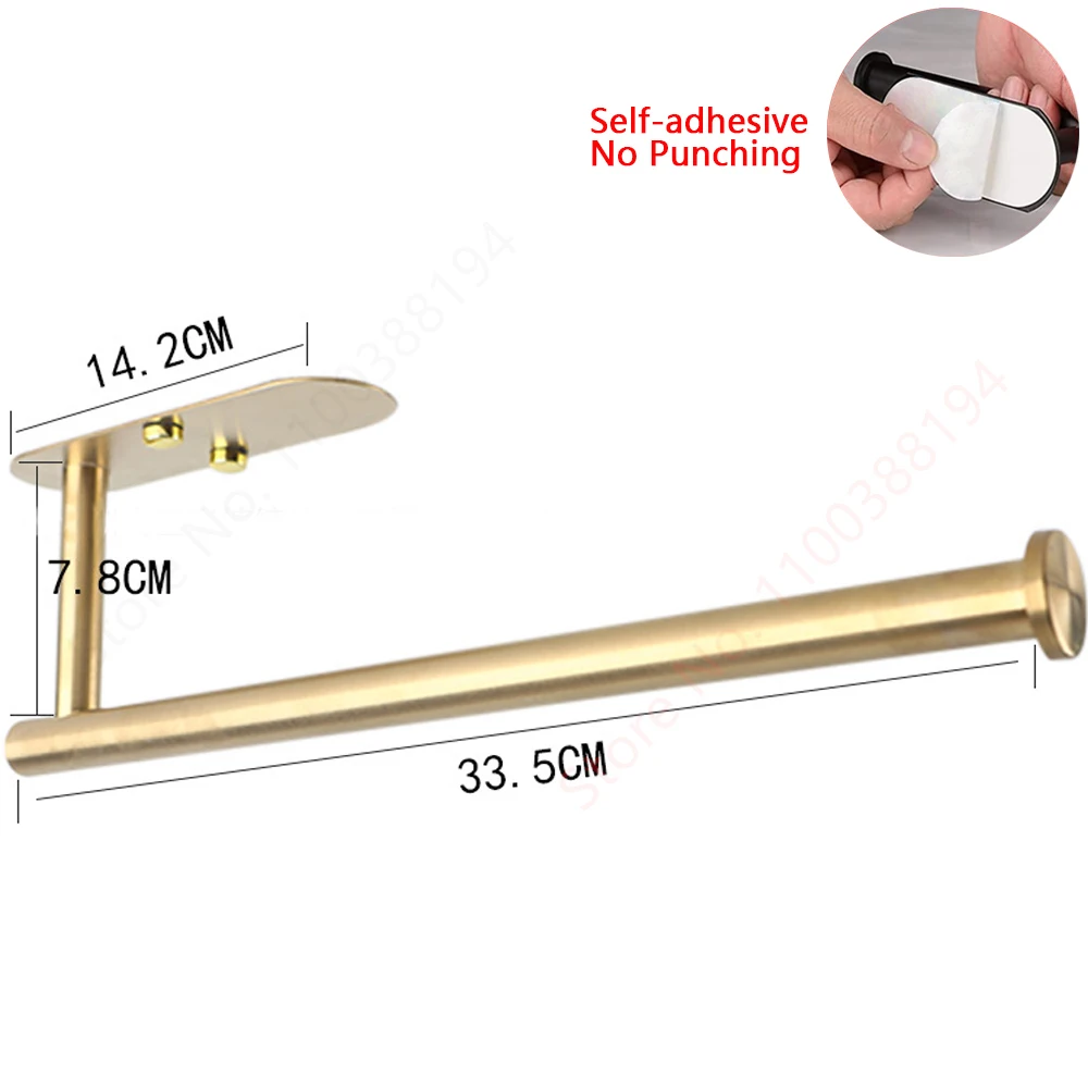 Adhesive Toilet Roll Holder Wall Mounted Stainless Steel Tissue Dispenser_voghion.com