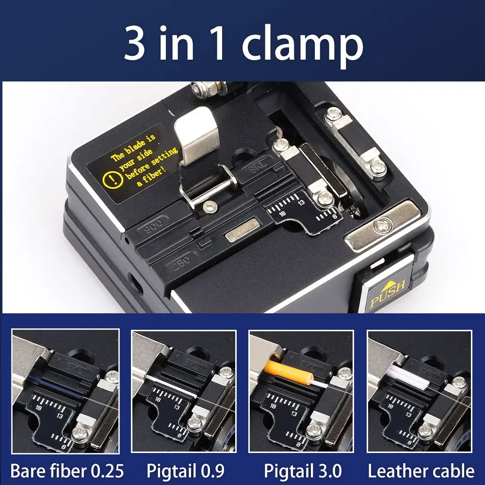 Fiber Cleaver FTTH Hot Melt Cold Connection 50000 Times SKL-S2 Replaceable 16 Point Indivual Tungsten Steel Blade
