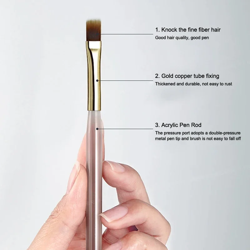 Nail Art Brush for Creative DIY Designs – Versatile Hard Bristle Stripe Liner Tool