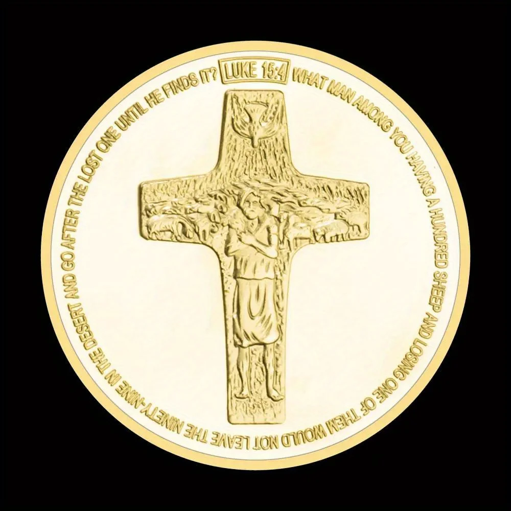 The 266th Pope of The Catholic Church Pope Francis Souvenir Coin Collectible Golden Plated Commemorative Coin
