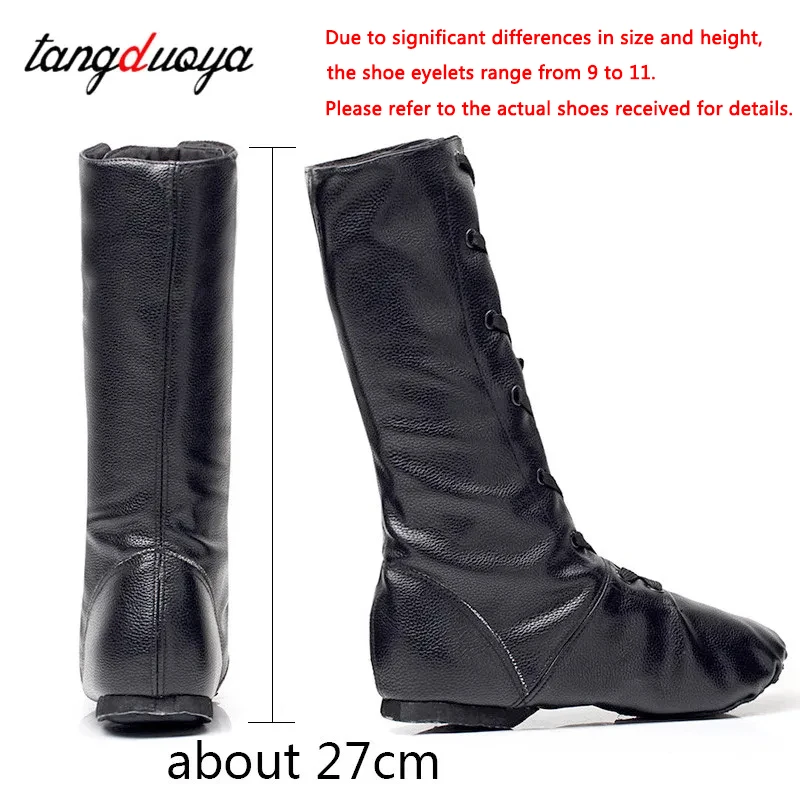 Jazz dance boots women soft sole leather latin jazz dance shoes women children's girls shoes ballroom Training dance shoes